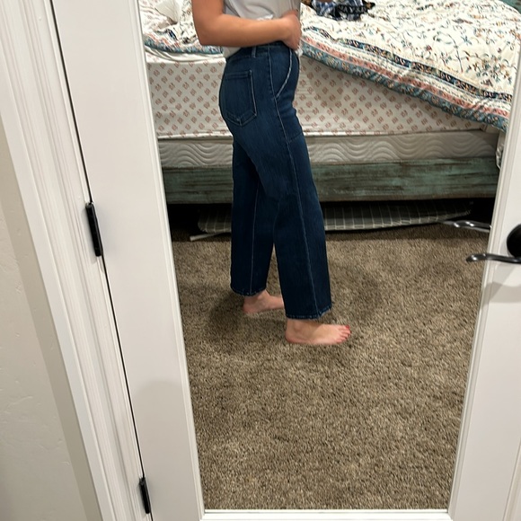 Just Black Denim High Rise Wide Leg crop jeans - Picture 7 of 7